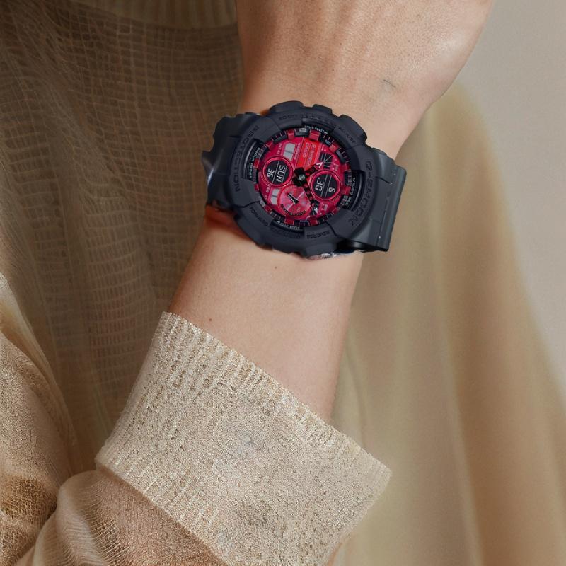 Casio G-SHOCK City Battle Limited Edition Blood Screen Antimagnetic and Shockproof Quartz Movement Resin Strap Japanese and Korean Watch GA-140AR-1APR
