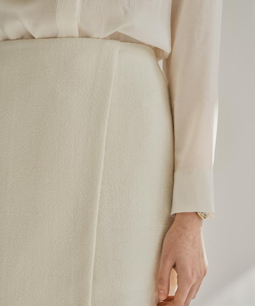 Kkeulle Blair Tweed Skirt_Ivory