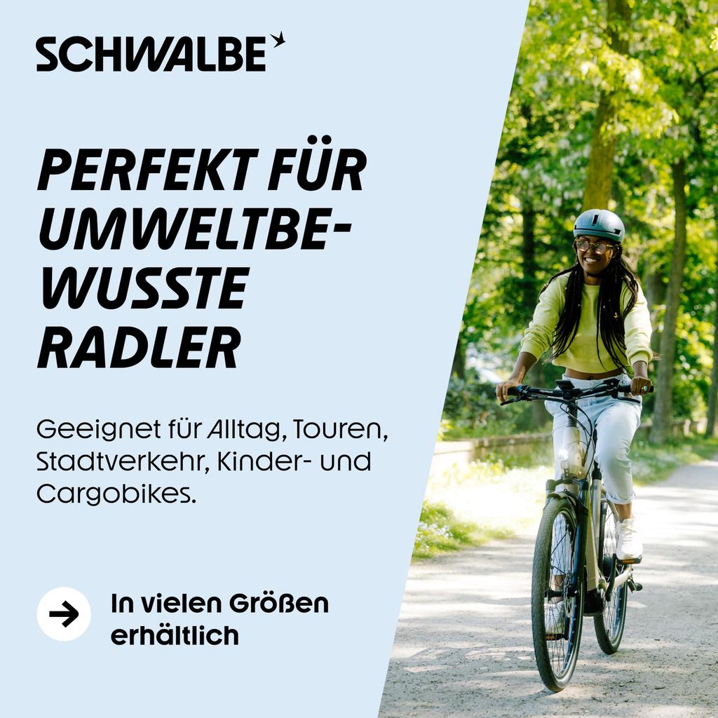 SCHWALBE Big Apple 16x2.00 Black Reflex Clincher Tire (Authentic) for Urban, Balloon, and City Riding