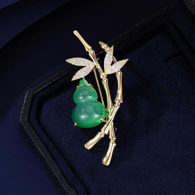 The Fulu Brooch Is A High-end, Elegant and Refined Brooch with A Unique Design Sense of Gourd and Bamboo