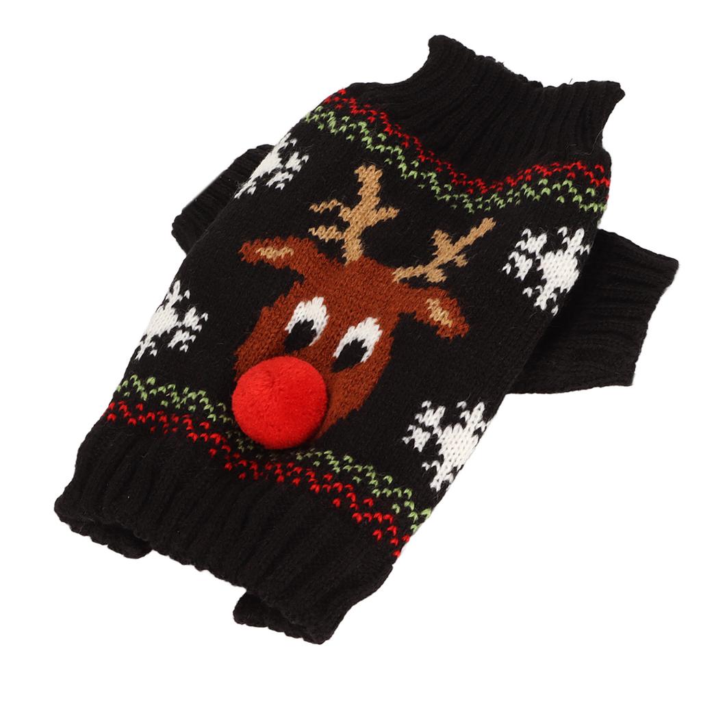 Cute Dog Snow Sweaters Comfortable Thickening New Year Christmas Dog Holiday Sweaters for Small Medium Dogs