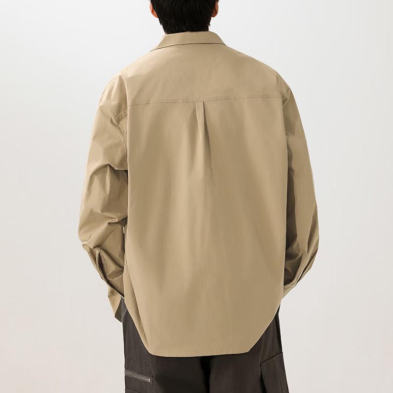 MEDE Men's Casual Loose Fit Long-Sleeve Work Shirt
