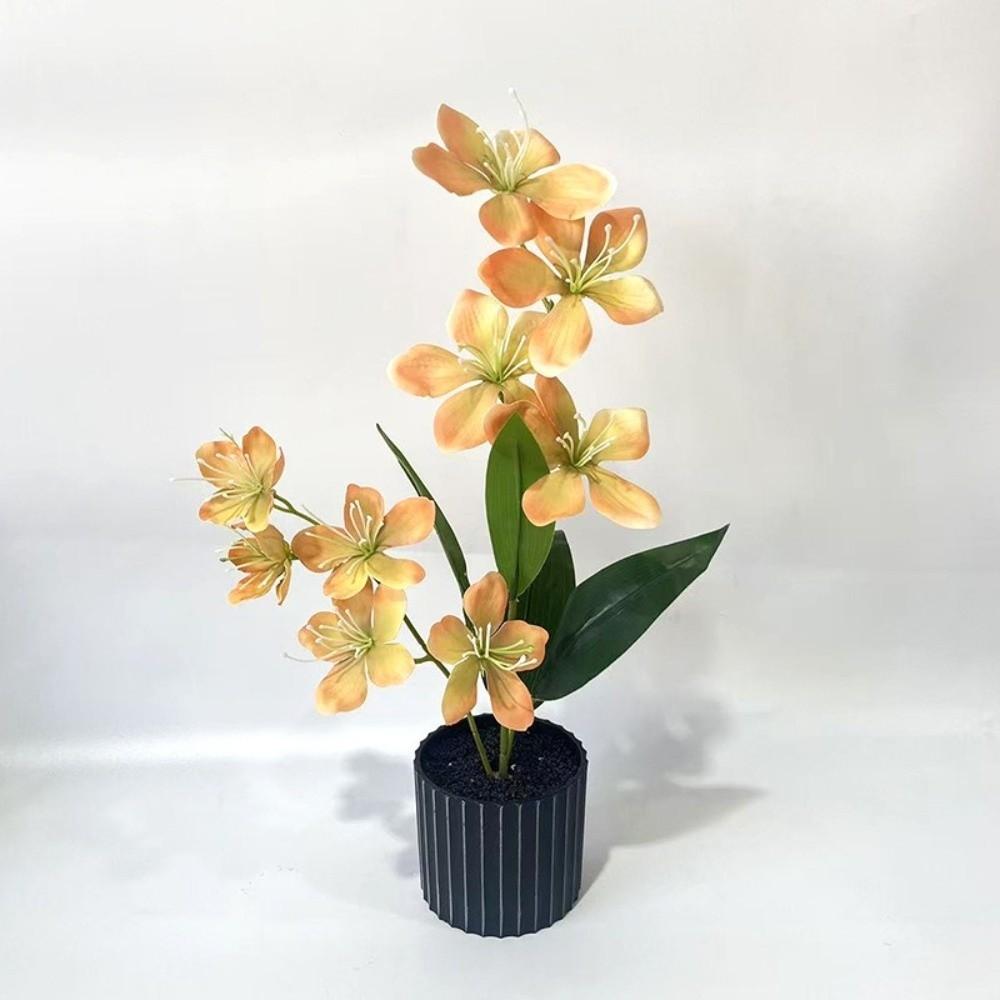 9 Blumen Künstliche Jasmin Topfpflanzen Simulierte Plastik Falsche Blume Mode Bonsai Büro