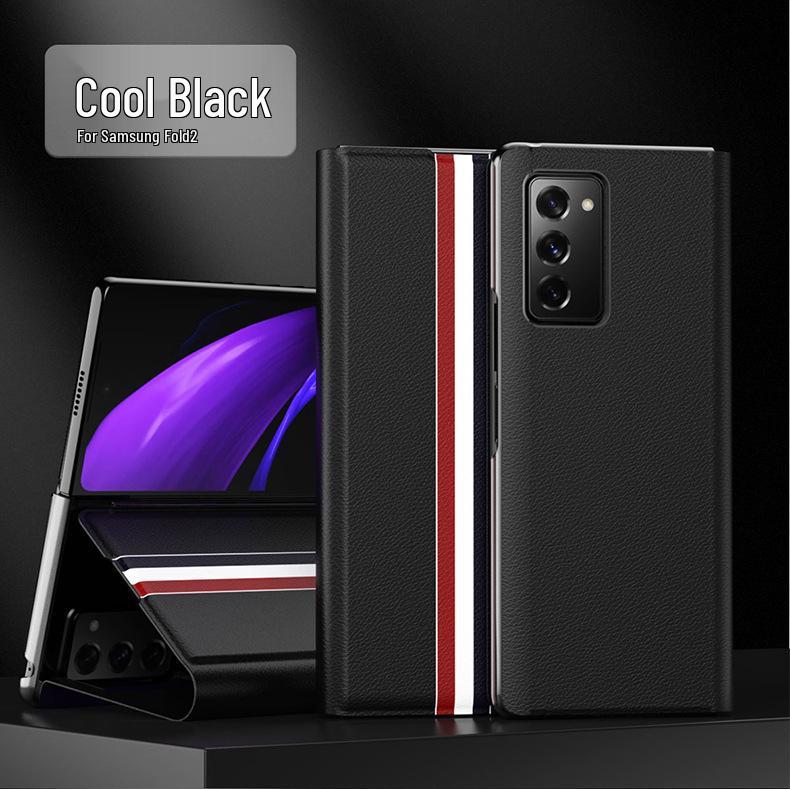 Compatible Samsung Z Fold7 Case with Card Slot - Full Coverage, Anti-Fall Leather for Z Fold5/4/3/2