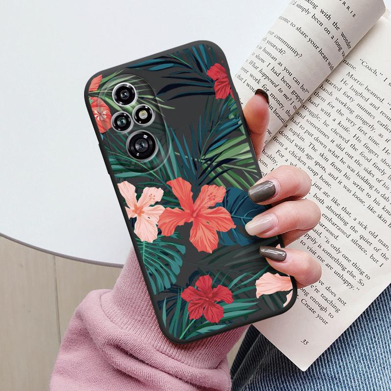For Honor 200 Pro Case Phone Cover Popular Flower Lovely Cartoon Cat Soft Silicone TPU Funda For Honor 200Pro Protector Bumper