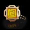 New Teyvat Vision Fontaine Water God Focalors Lyney and Lynette Keychain Luminous 7 Element Eye Of God Toy KeyRing