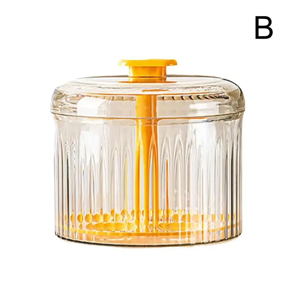 

Прозрачный многофункциональный выдавливающий прибор для дома - Форма для фрикаделек с крышкой Креативный ручной пресс-инструмент для креветочной пасты и фрикаделек оранжевый