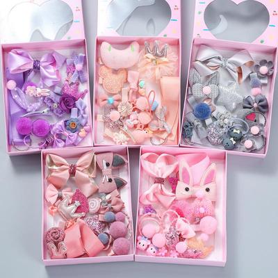 Set Regalo 18 Pezzi Fermagli per Capelli Bambina Stile Coreano - Fiocchi e Fermagli Corona Amici dei Capelli per Ragazze