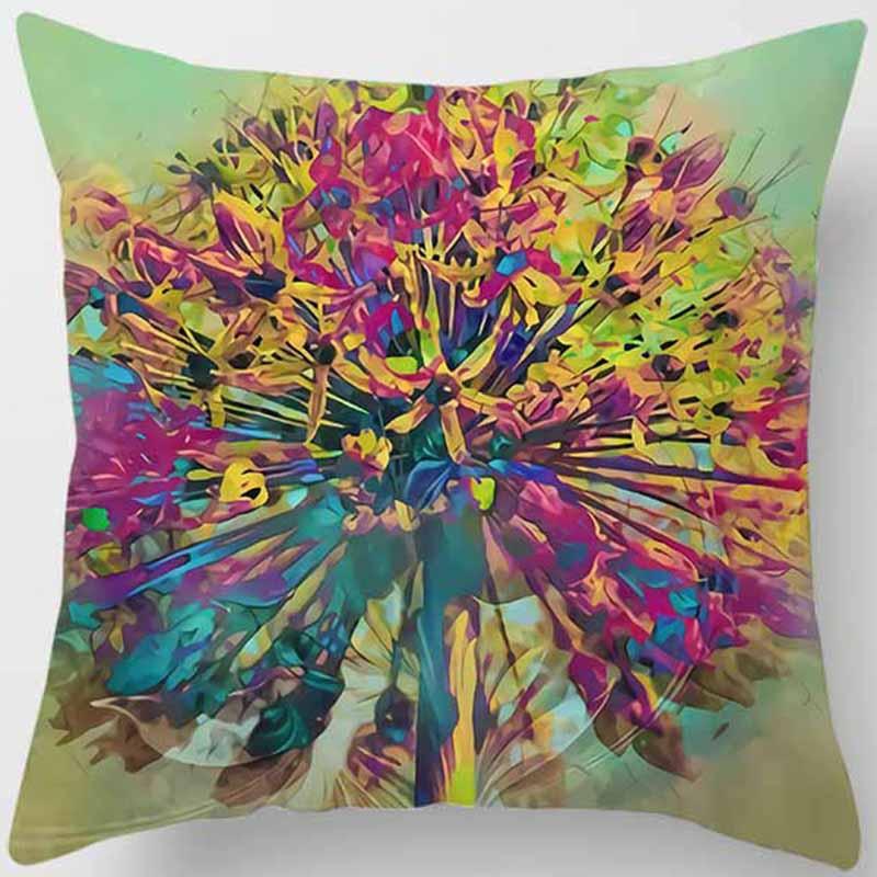 Auto Sofa Kissenbezug mit Löwenzahn-Druck Quadratischer Kissenbezug