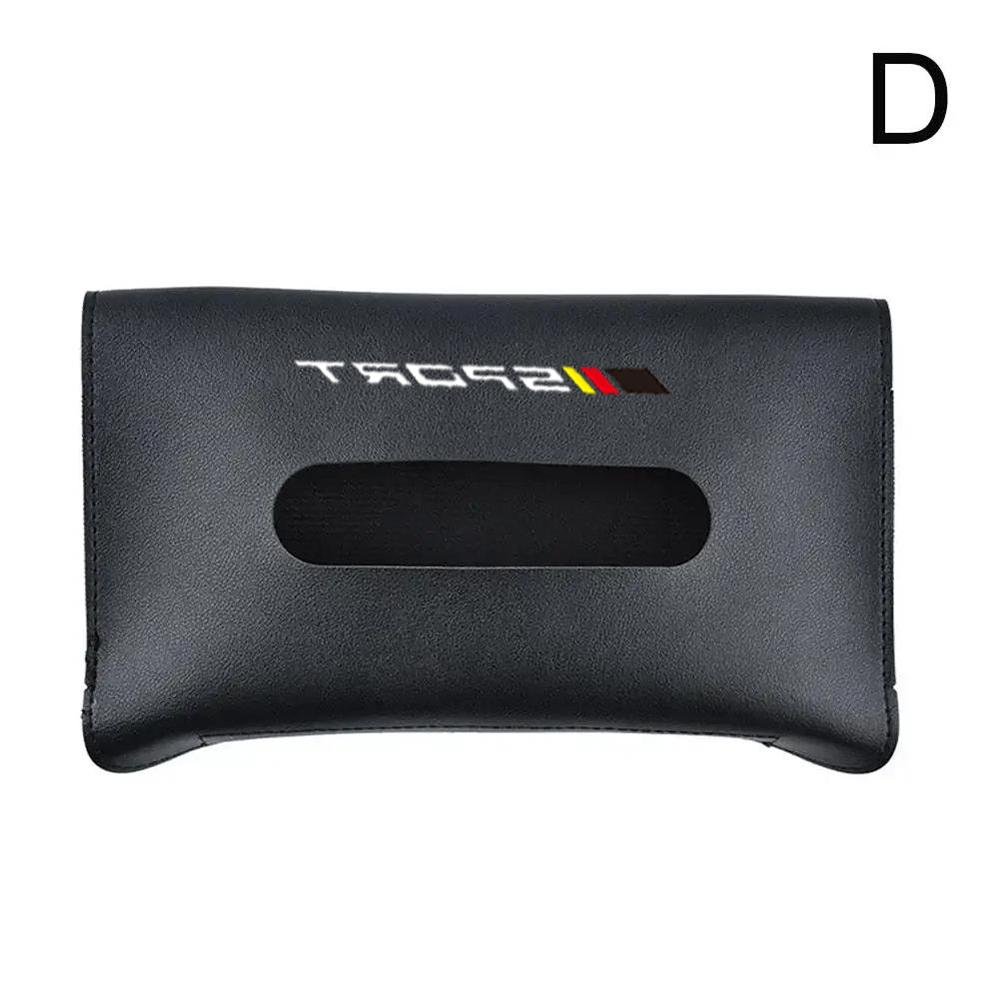 Alphabet Car Sun Visor Suspension Tissue Box Bracket PU Leather Car Tissue Box Car Interior Storage