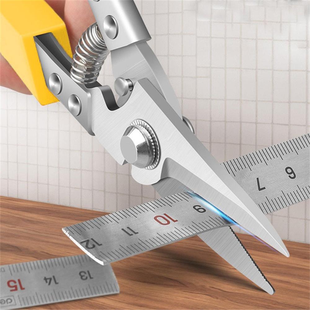 Heavy-Duty Industrial Grade Stainless Steel Scissors Thickened Blade For Strong Metal Cutting For Electricians & Wire Pvc Pipe