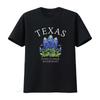 Vintage Texas State Flower Bluebonnet Botanical Print Casual T Shirt Vintage Washed Stylish Fashion Soft Breathable Homme