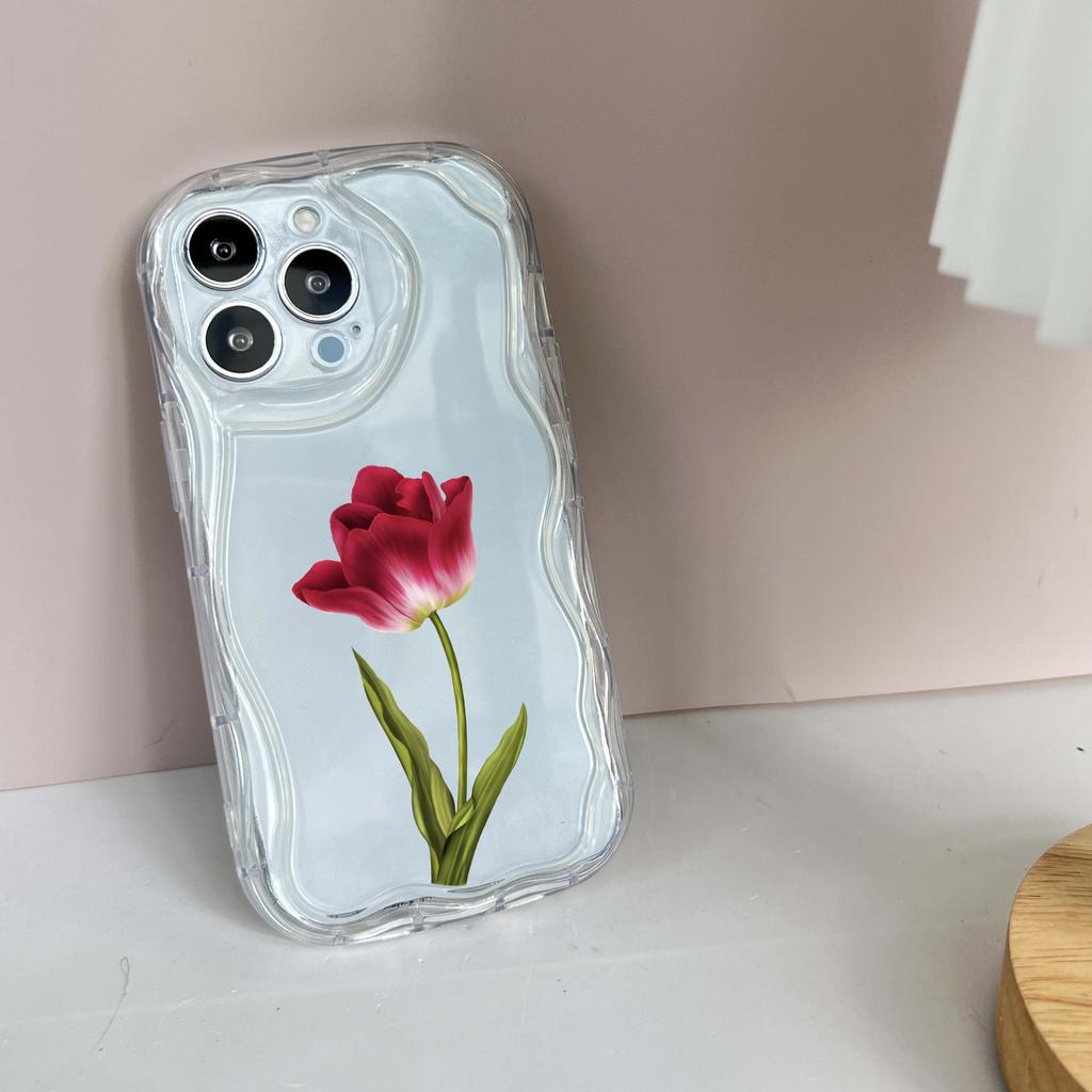LZ16 Flower Clear Soft Wave Phone Cases for iPhone 15 13 Pro Max 12 Mini 14 8 Plus XS Max XR 6 Protection Back Cover