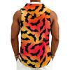 Men's Halloween Costume Hooded Vest, Sleeveless Drawstring Print Pullover for Party and Daily Wear