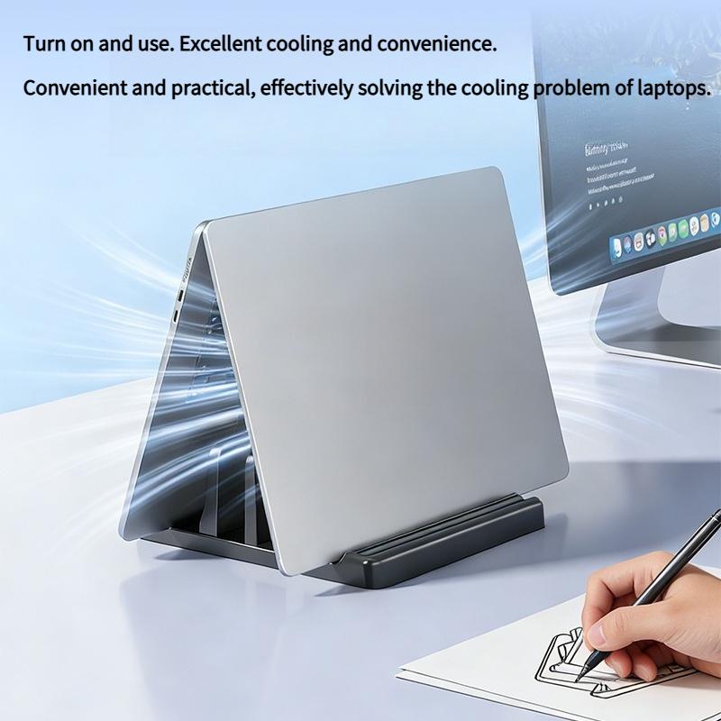1PC Laptop Vertical Stand Suitable for MacBook Vertical Storage Rack iPad Tablet Shelf Base