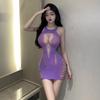 Europäisches und amerikanisches Damenkleid Sexy Spicy Girl Hollow Out Super Elastic Tight Inner Pair Tear Up Dress