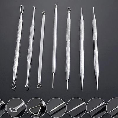 1Pc Non Slip Stainless Steel Pimple Popper Acne Blackhead Removal Needle Tool