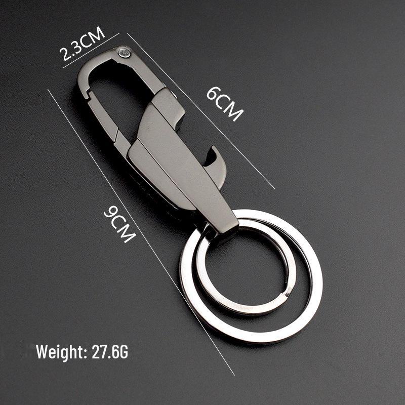 High-End Multifunctional Men's Keychain with Detachable Knife and Portable Bottle Opener