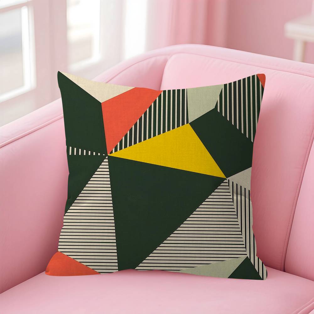 Abstract Bauhaus Style Geometric Picture Cushion Cover Car Throw Pillow Case For Sofa Car Christmas Gift