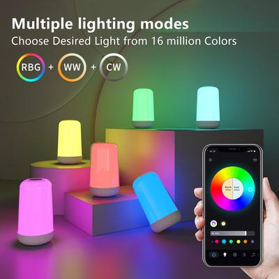 Intelligente Bluetooth Siebenfarbige Schreibtischlampe: Kreatives Umgebungs-Nachtlicht für Schlafzimmer und Kinderzimmer