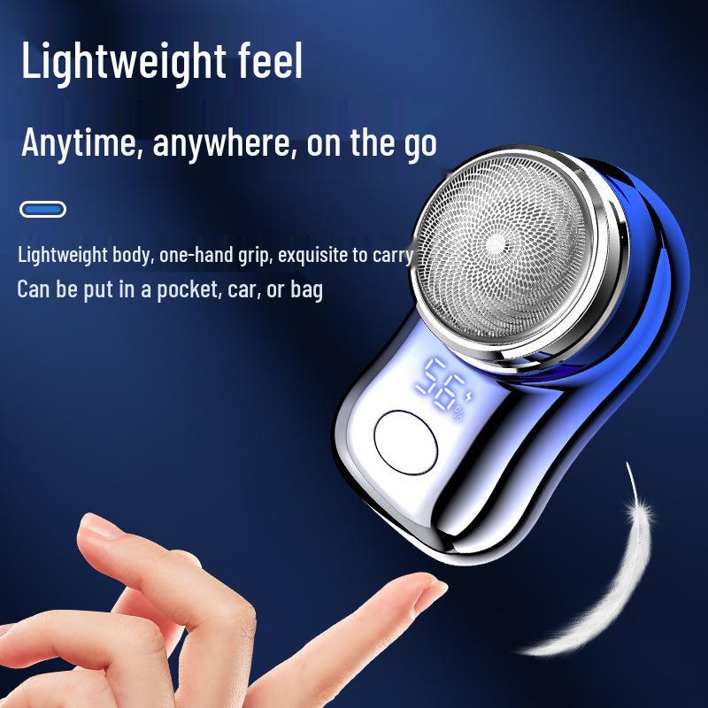Feihong FH063 Digital Display Portable Electric Shaver for Men - Washable Razor for Beard.