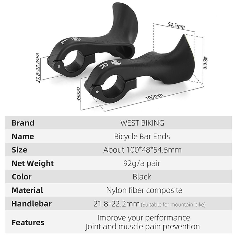 Mtb Handgrip Bicycle Handlebar Fluorescent Bike Grip Bicycle Inner Bar Ends Bike Auxiliary Handle