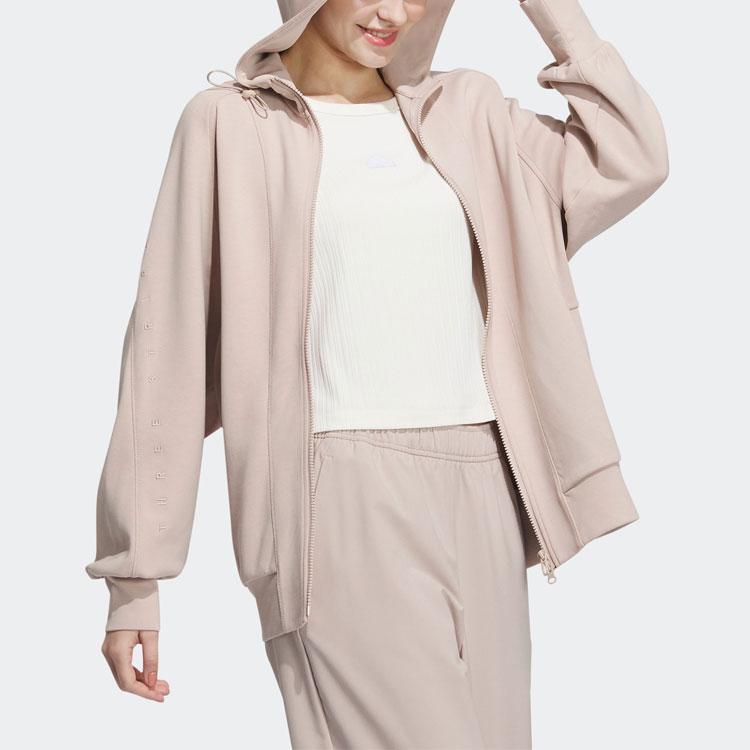 Adidas Premium Kapuzenjacke Damenjacken Wundergrau Tan-Braun IK4291