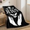 Jesus Cross Dove Blanket  Printed Blanket for Living Room Bed Couch Lunch Break Soft Cozy Blanket for Friend's Festival Gift