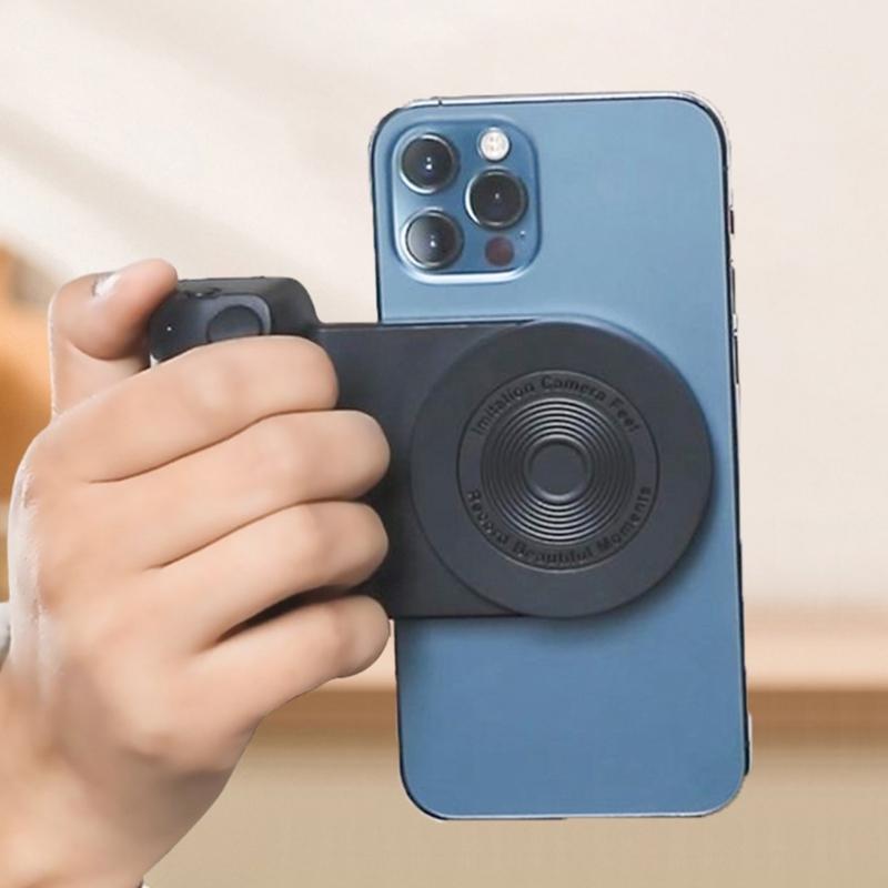 Portable Magnetic Camera Grip Ergonomic Designing Phone Tripod Mount Freely Adjustable for Self Video Photoshoots