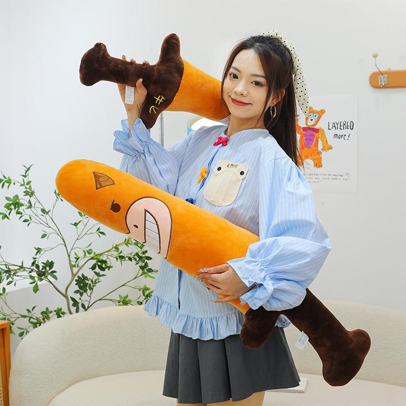 New Cow Dagger Sword Funny Plush Toy Cute Cartoon Long Doll Children's Companion Dolls Sleeping and Holding Pillow