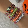 Halloween Multilayer Stretch Bracelets For Women BOO Letter Ghost Pumpkin Clay Beads Stretch Bangles Party Costume Charm Jewelry