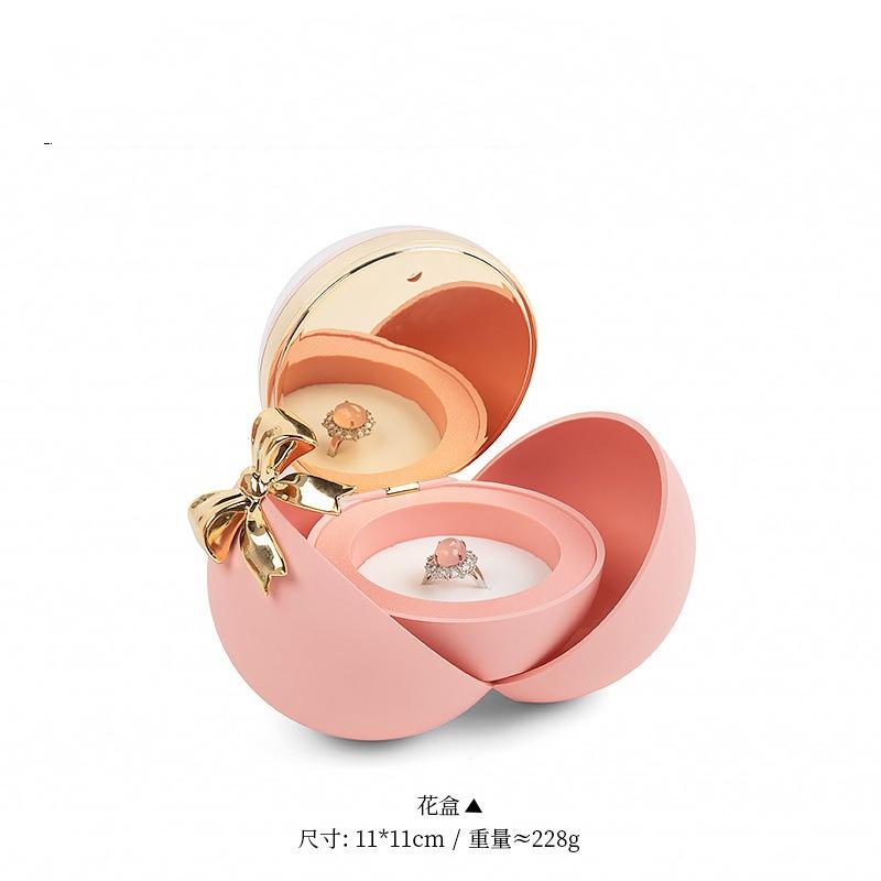 Valentine's Day Gift Bow Jewelry Box Ring Box Necklace Box Pendant Proposal Wedding Decoration Girlfriend Gift Packaging