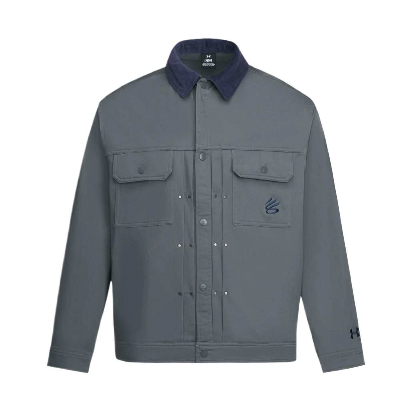 Under Armour Карри SS26 Однотонная мужская куртка-поло с длинным рукавом Мужские куртки 6014299-709 M