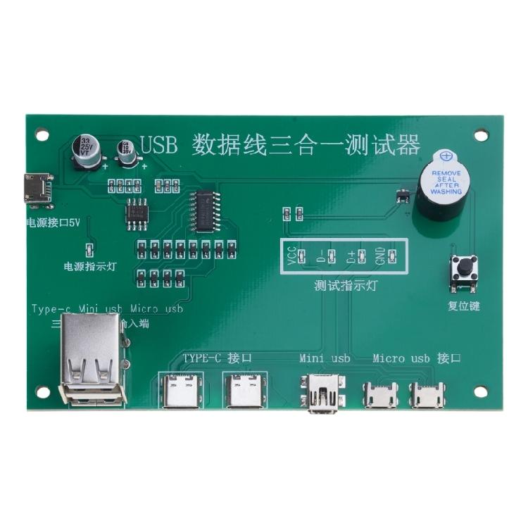 

3in 1 USB Charging Cable Tester USB Data Cord Analyzers Board for Home Use and Lab Verification of Cable Efficiency 1