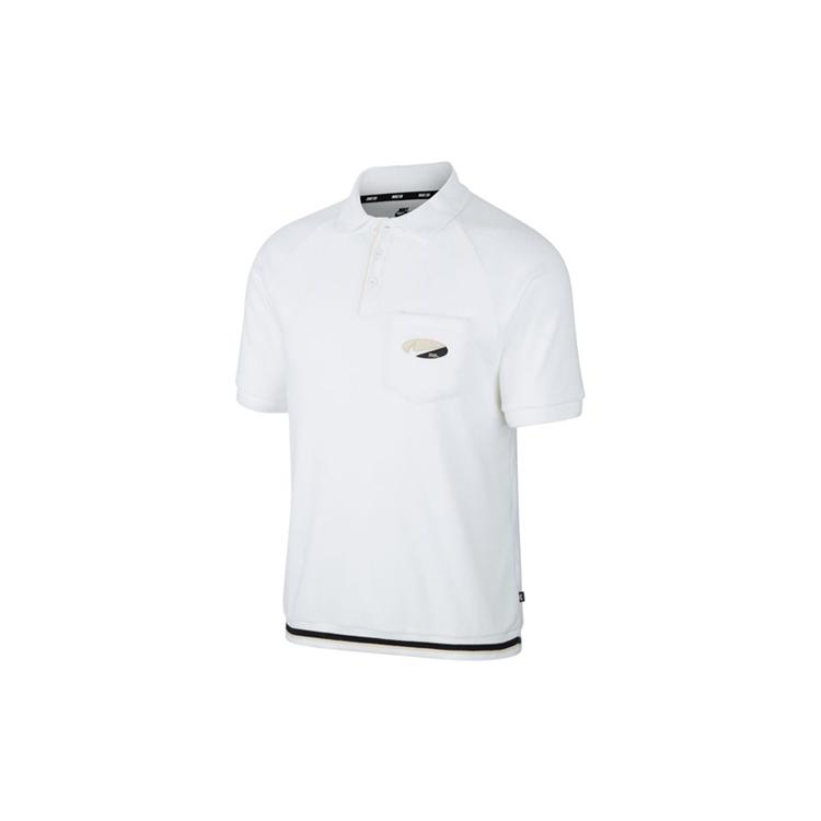 Nike Polo Shirts Men s White Polo Collar Moderate Straight Fit CI7190-100 XXL