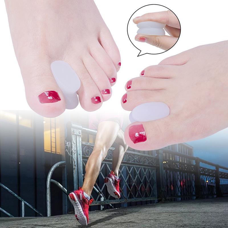 Sumifun 8 Pairs/box Multiple Size M+L White Toe Separator Thumb Correction Toe Correction Toe Protector Foot Care