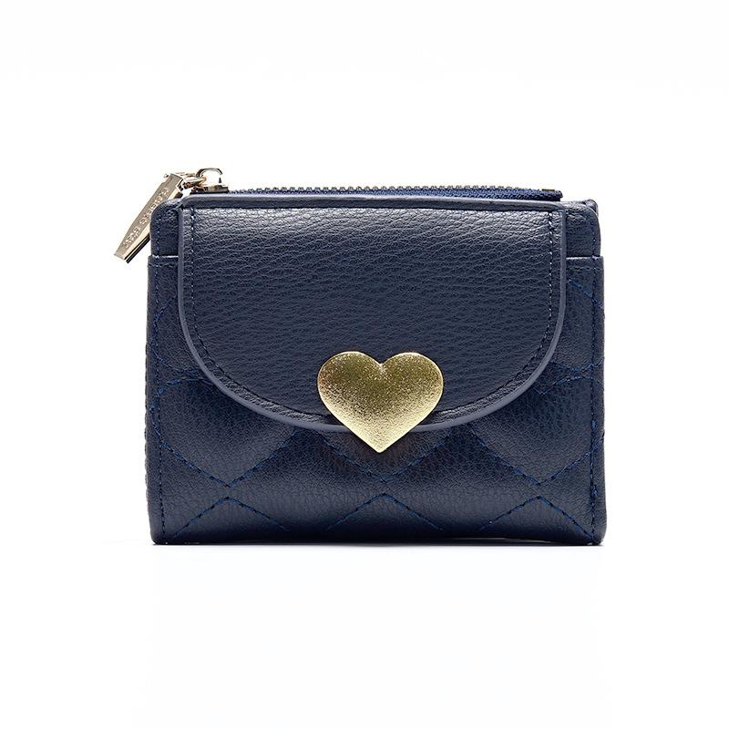 

Новый женский кошелек кошелек для девочек короткий картхолдер однотонный простой кошелек для мелочи кошелек кошелек кошелек темно-синий