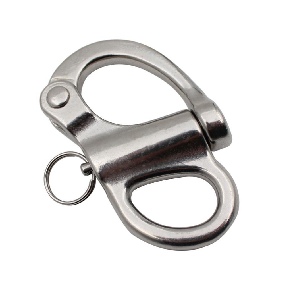 Jaw Swivel Snap Shackle Stainless Steel for Sailboats Spinnakers Halyards &Diving 35/52/69/96mm Snap Shackle