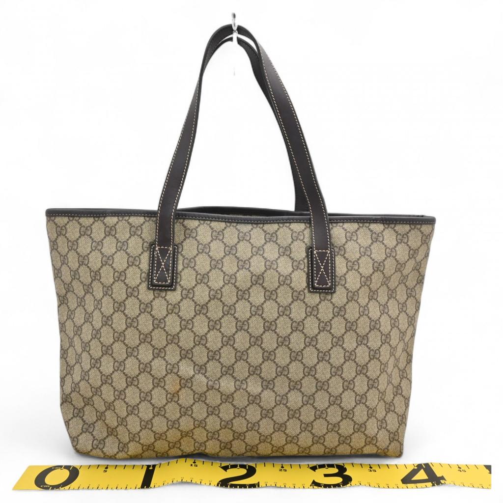 Authentische GUCCI GG Supreme Tragetasche Beige Canvas 211137 gu9938sn Gebraucht