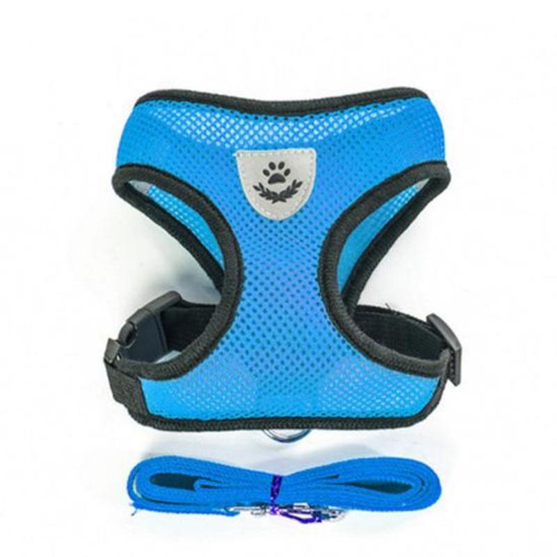 S-XL Pet Leash Cat and Dog Rope Vest Type Mesh Breathable Pet Harness
