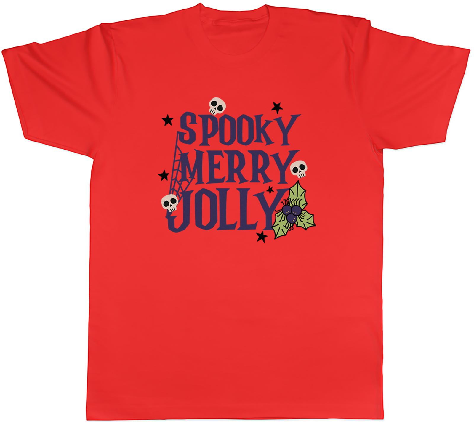 Gothic Christmas Unisexs TShirt Spooky Merry Jolly Xmas Skull Spider Tee Gift S
