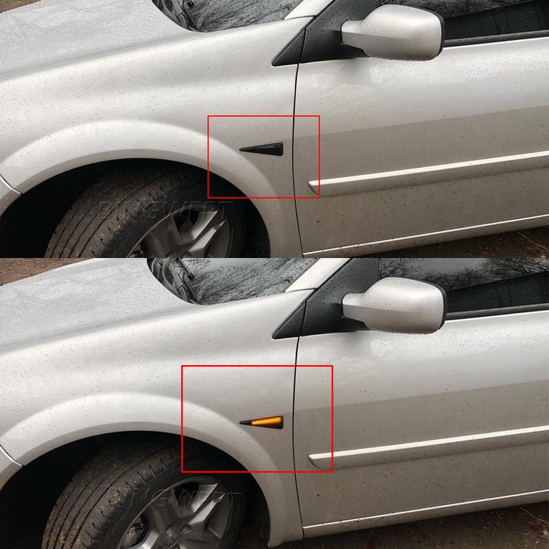 2X Dynamic LED Side Marker Turn Signal Light For Renault Espace MK4 2002-2014 For Renault Thalia MK2 2008-2013