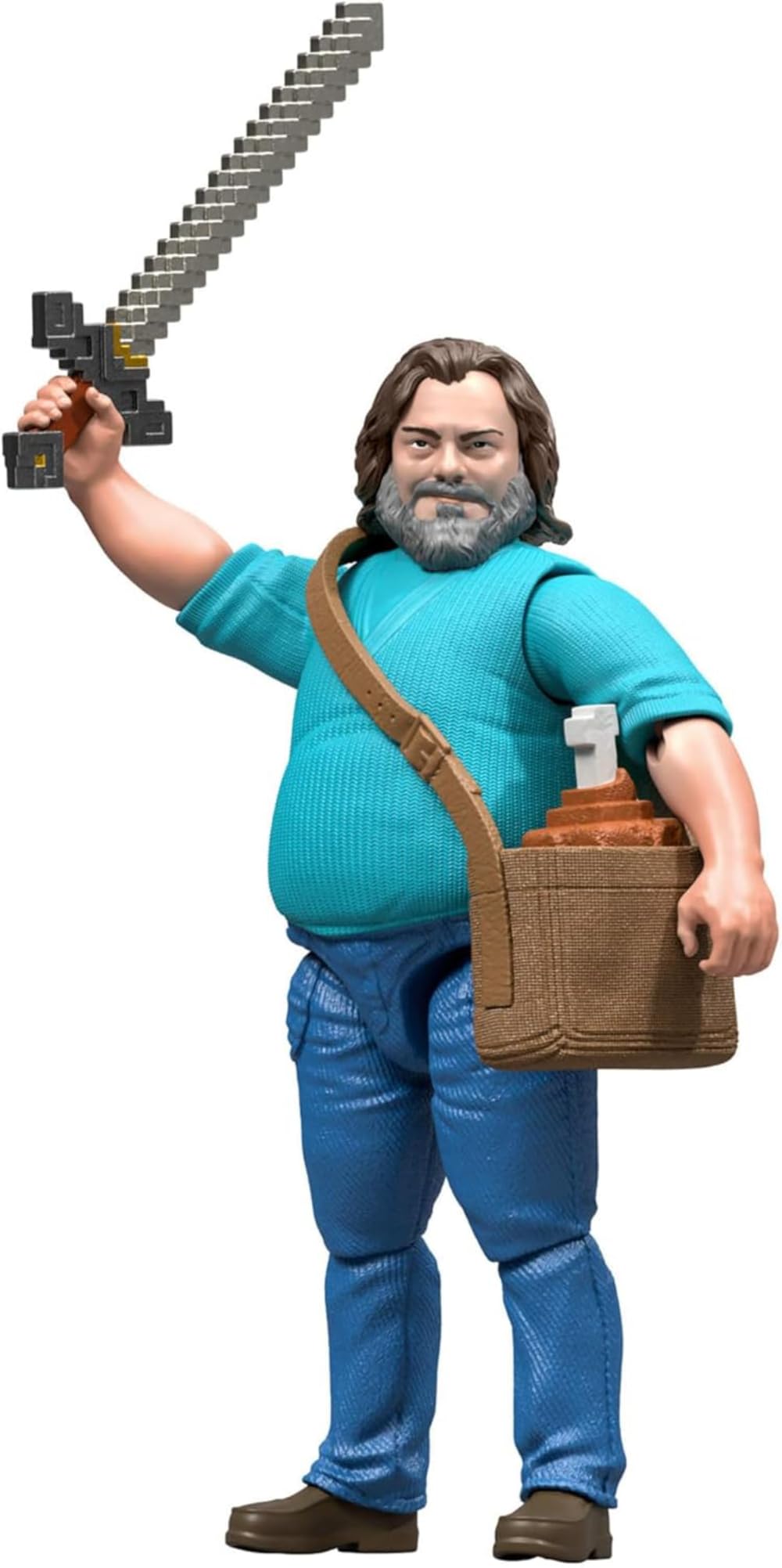 

Minecraft the Movie Mattel Action Figure Steve 2025 Movie Game Goods Doll Toy Minecraft Jack Black 4-inch / Live-Action [Used]