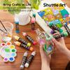 Shuttle Art Fabric Paint 3D 3D 66 Colors Set 30ml Cloth Enog Fabric Paint Metallic Color Washable Durable Comes with Paint Brush, Stencil and Palette