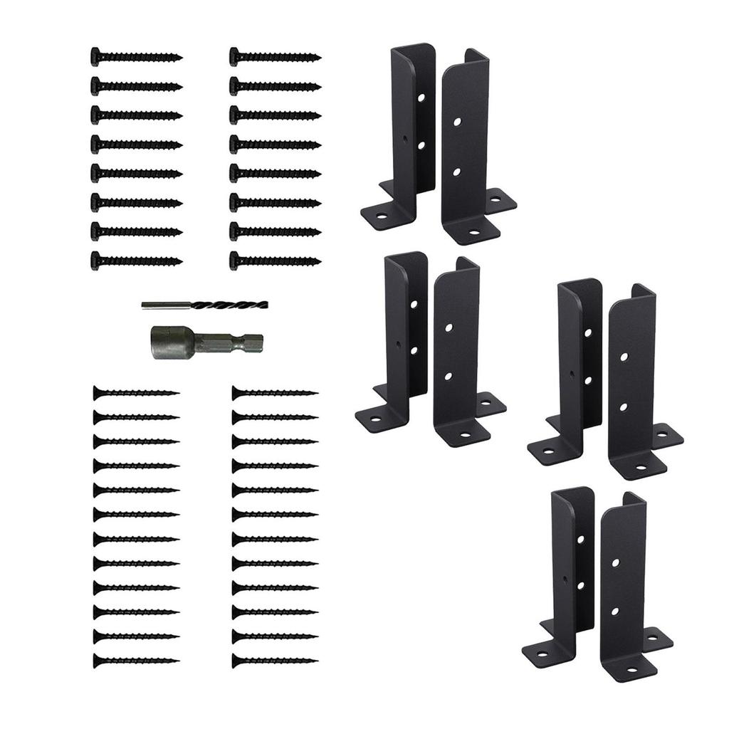 Deck Post Anchor Base Brackets Terrace Post Brackets Metal Support Base Brackets for Courtyard Yard Outdoor Post Holders Patio