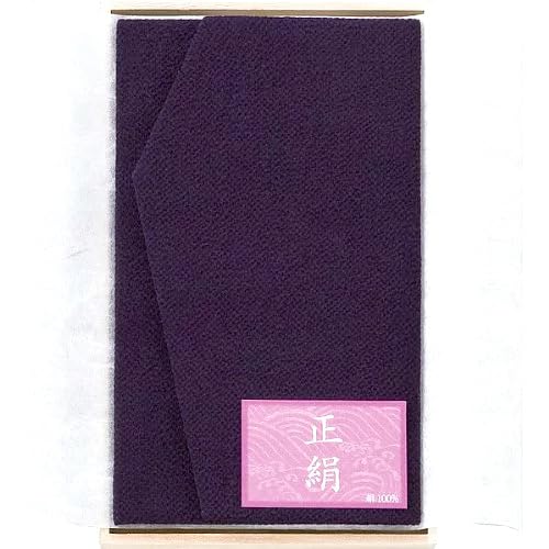 Daiko Sangyo Silk Chirimen Fukusa with Gold Envelope, Embroidered, Made in Japan, Purple, 735-1