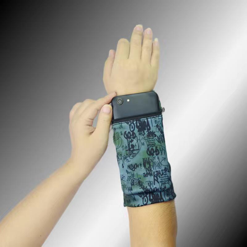 Elastic Outdoor Running Armband: Close-Fitting Wrist Bag for Mobile Phone & Keys