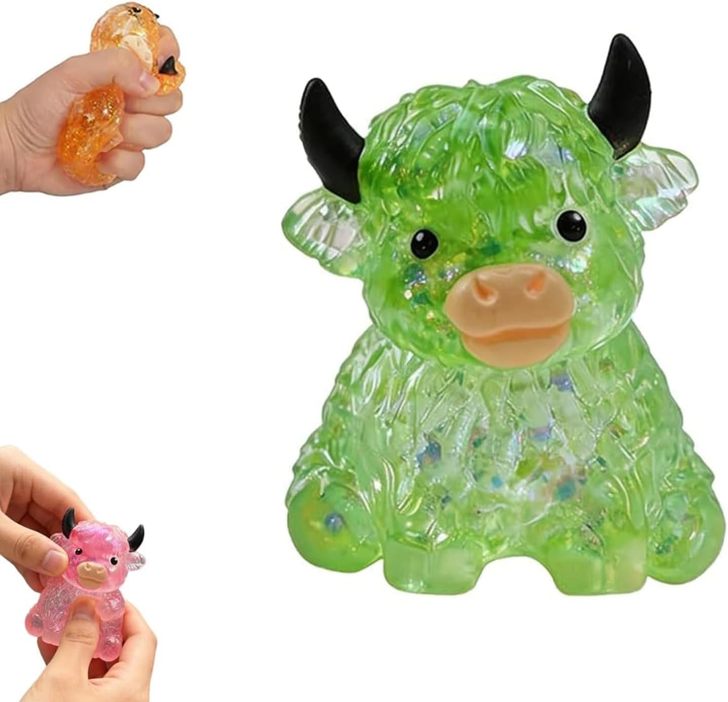 Schattige Koe Squishy Fidget Speeltje Zacht Koe Speeltje Klein Schattig Dier Anti Stress Decompressie Vent Knijpspeeltje