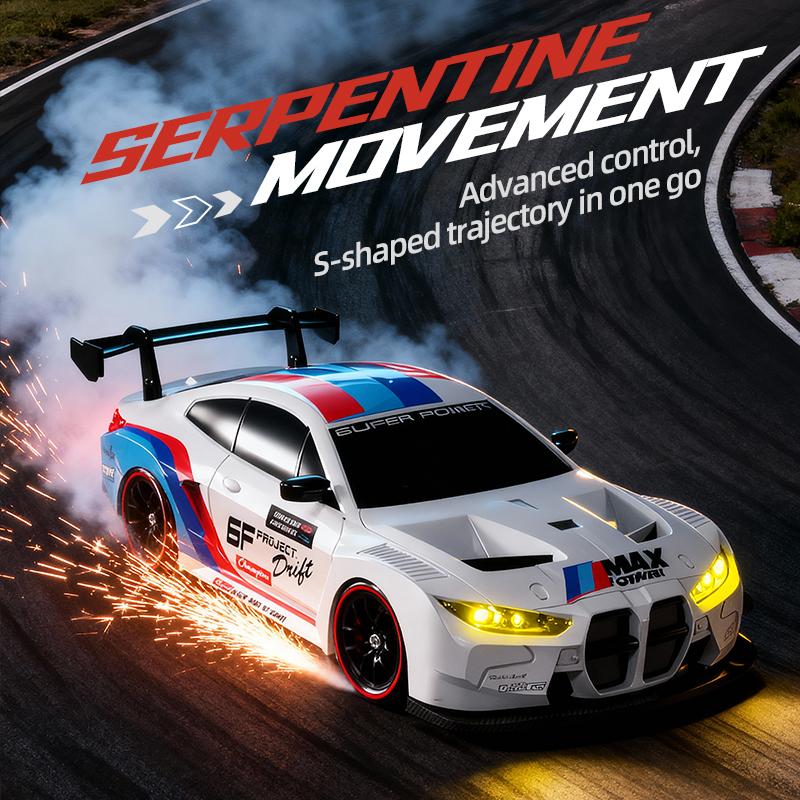 4WD RC Drift Car With LED Light 2.4G Radio 20KM/h High Speed Remote Control Racing Cars Vehicle Model Toy Gift for Boy Girl Kid