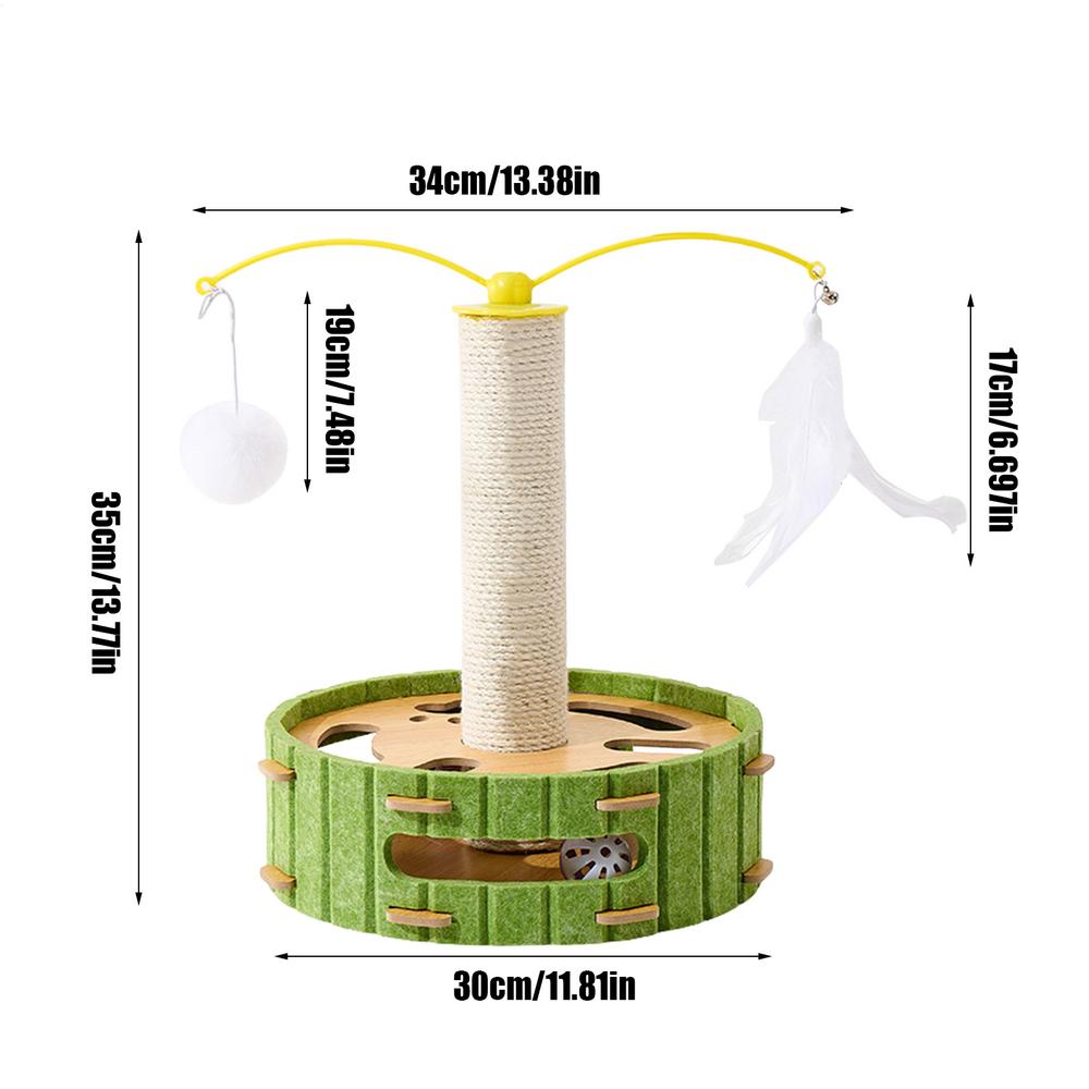 

Cat Scratching Post Tall Cat Scratcher With Feather Kitten Interactive Toy Indoor Exercise Toy Entertainment Supplies Indoor